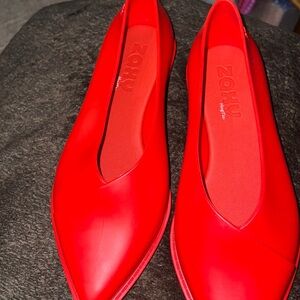 Zaxy Red Slip On Shoes